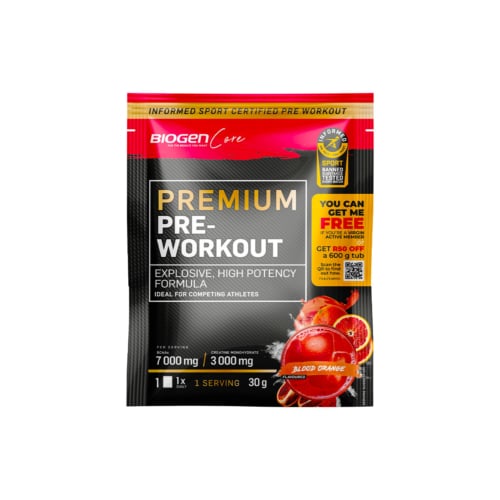 Biogen Premium Pre-Workout Blood Orange Sample Sachet - 30g