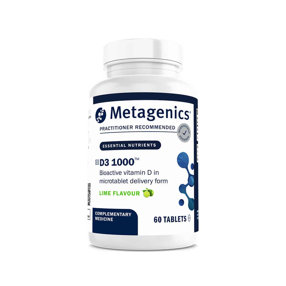 Metagenics Vitamin D3 1000IU Lime - 60 Tabs