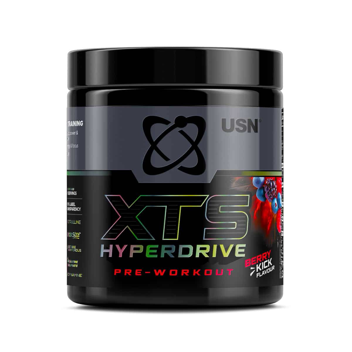 USN XTS Hyperdrive Pre-Workout Berry Kick - 192g