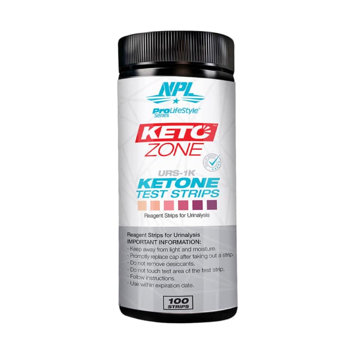 NPL Ketone Urine Test Strips - 100 Strips