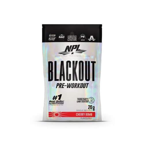 NPL Blackout Pre-Workout Sample Sachet Cherry Bomb - 20g