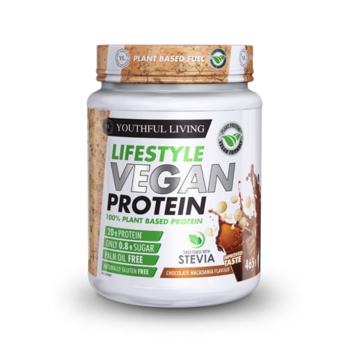 Youthful Living Vegan Lifestyle Protein Shake Choc Macadamia - 465g
