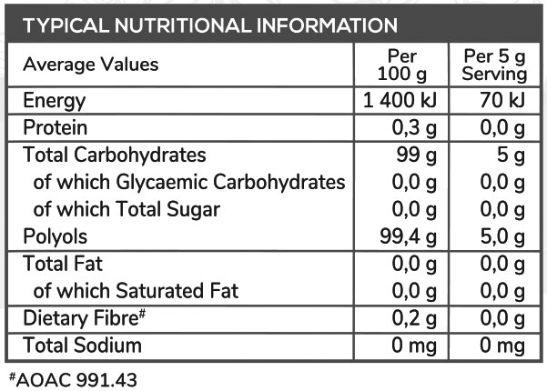 Xylitol Sugar Replacement 500g Nutritable