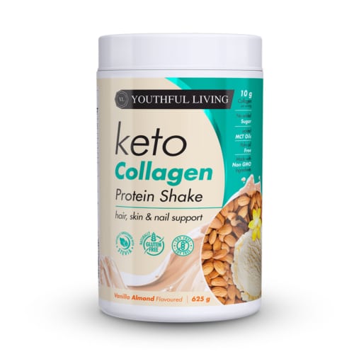 Youthful Living Keto Collagen Protein Shake Vanilla Almond - 625g