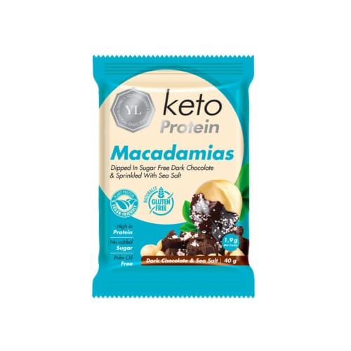 YL Keto Protein Macadamias Vegan Dark Chocolate - 40g