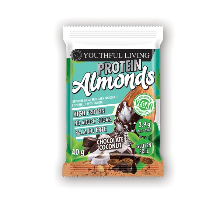 Youthful Living Protein Almonds Chocolate Coconut - 40g
