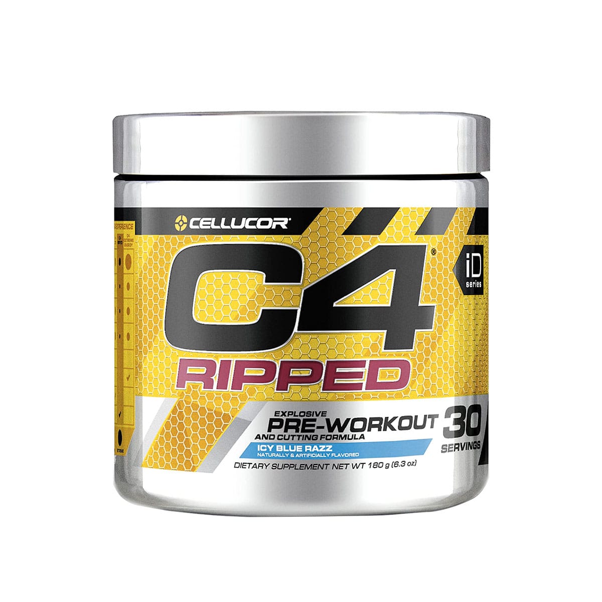 Cellucor C4 Ripped Pre-Workout Powder Icy Blue Razz - 180g