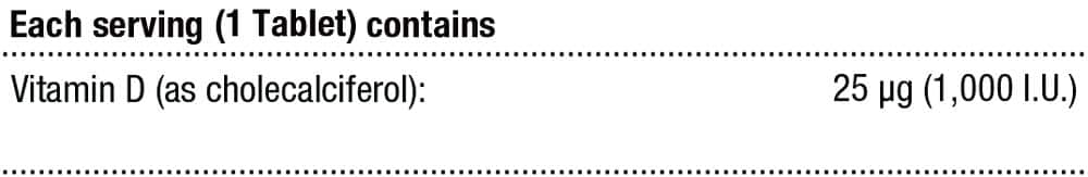 Metagenics Vitamin D3 1000IU 60s Nutritable