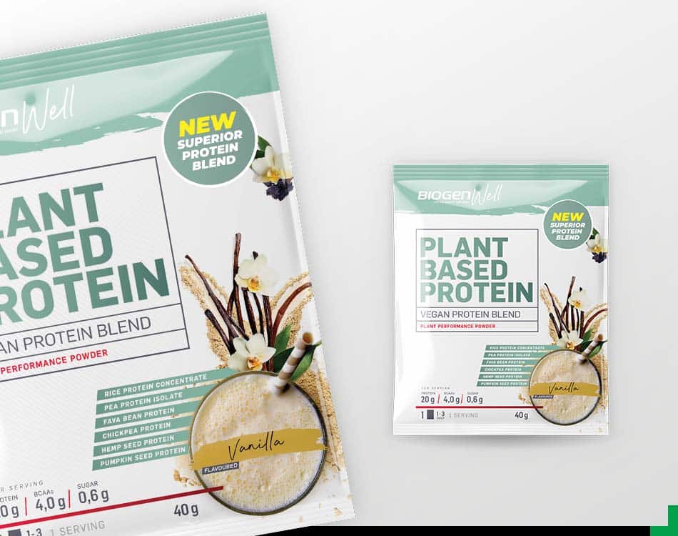 Biogen Plant Based Protein now available in convenient sachets