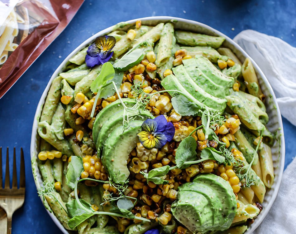 Creamy-Grilled-Corn-Avo-Pasta