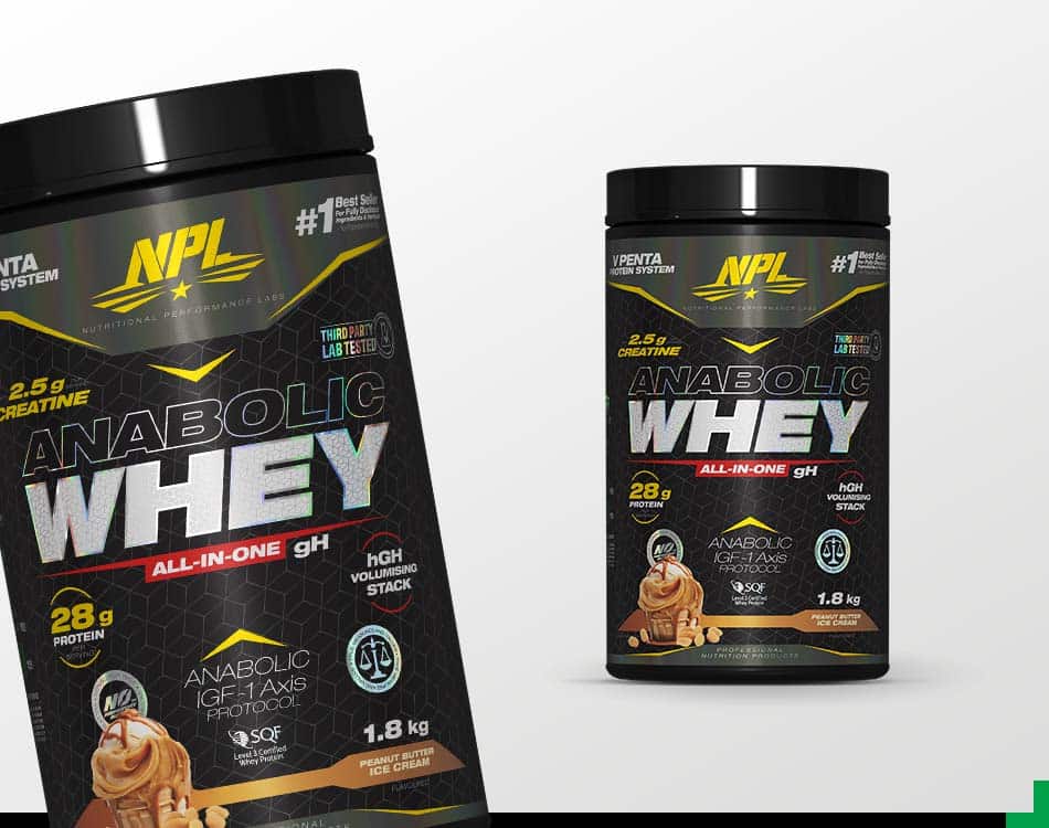 New Peanut Butter Ice Cream NPL Anabolic Whey flavour launched.