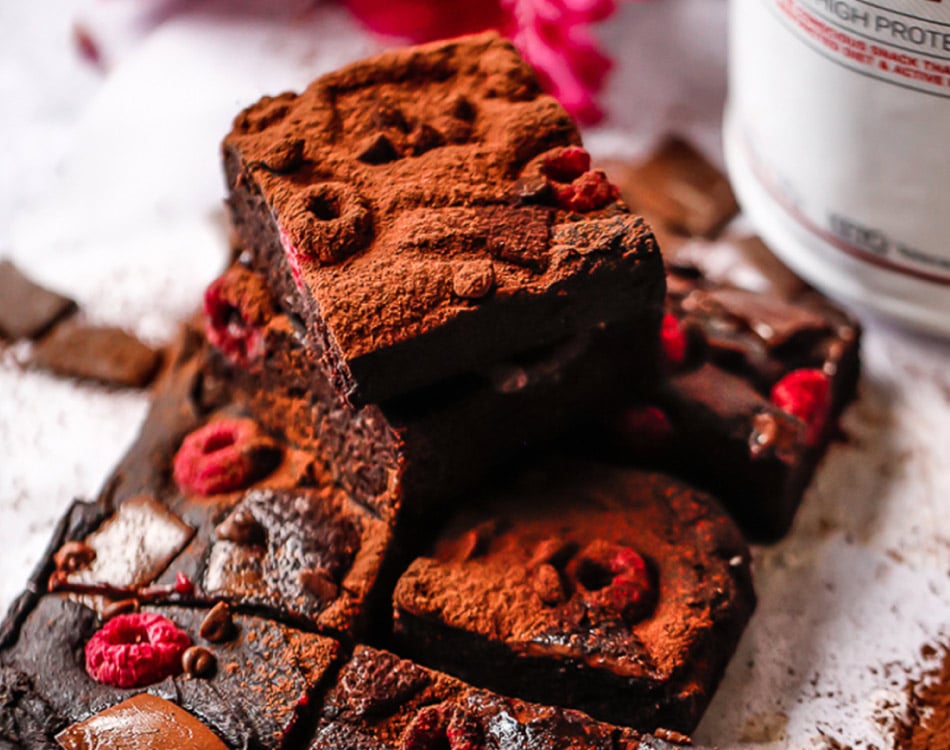 Raspberry-brownies