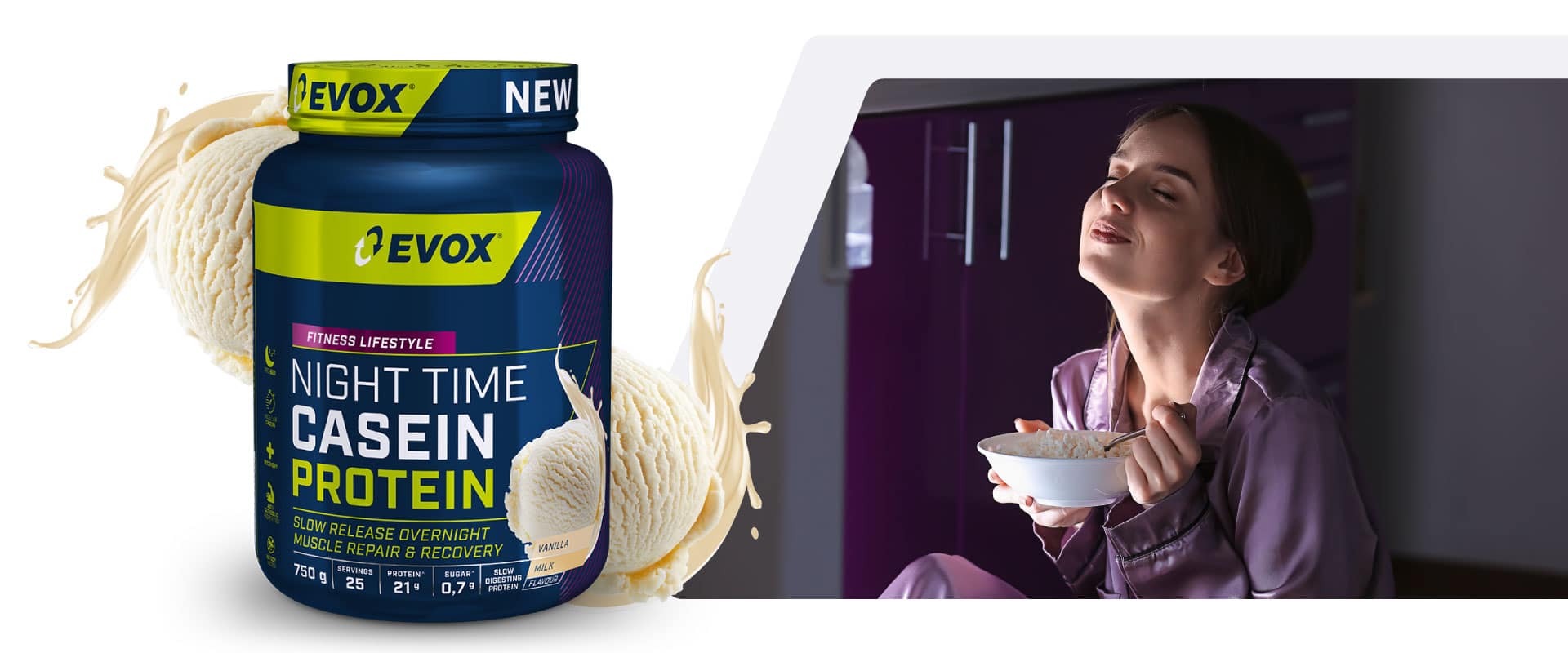 Evox Night Time Casein Banner