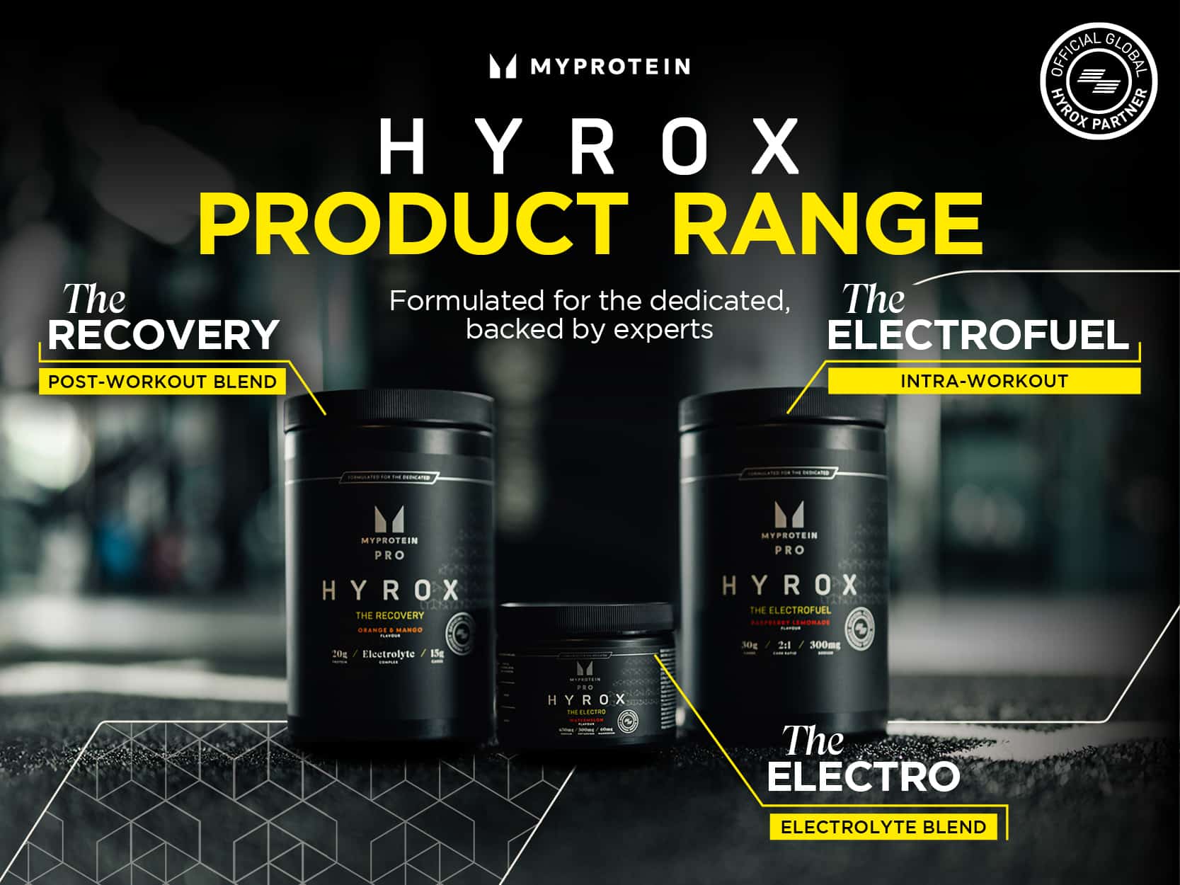 MyProtein Hyrox Product Range Banner Ad Mobile - Feb 25