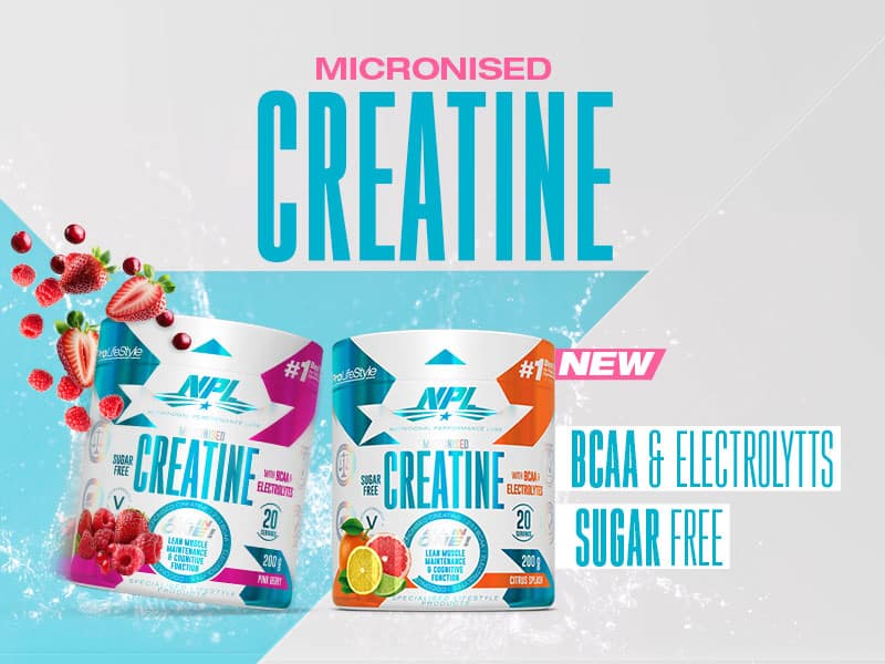 NPL Creatine with BCAA Electrolytes Mobile Advert